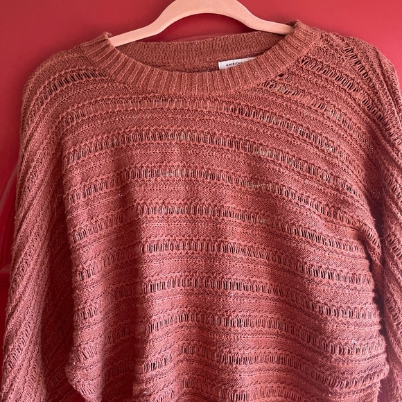 American Eagle Outfitters Warm Brown Cropped Sweater - Picture 2 of 7